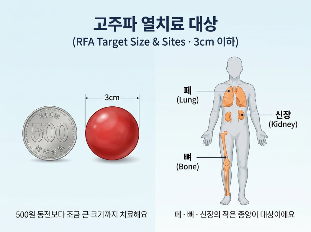 3cm 이하 종양 크기와 대상 부위