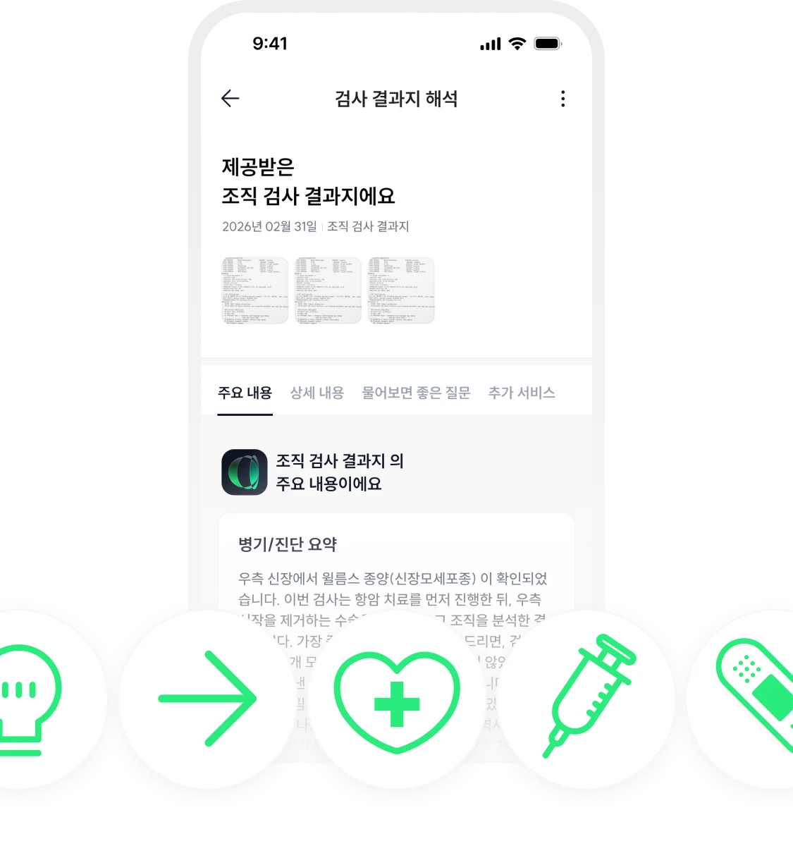 검사 결과지 해석 예시
